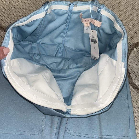 Anthropologie Hutch strapless slim slit front midi dress - Picture 4 of 16